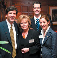 From left: Jason Chrein, BCom '87, Pamela Wallin, John Moore and Heather Ursu (both University of Western Ontario graduates, but still, Jason assures us, great people.