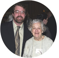 At the Toronto Leacock Luncheon in May, guest lecturer Will Ferguson met Elizabeth Kimball, Stephen Leacock's niece, who came with members of the Stephen Leacock Society.