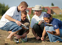 Soil studies class.