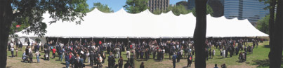 Convocation 2004: Tent outside.