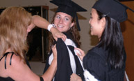 Convocation 2004: Grads in gowns.