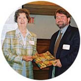 Director of the McGill School of Environment Nigel Roulet is thanked by Alexandra Cowie, BSc’50, after he gave a lecture on climate change to the Alumni Association branch in Victoria in May at the University Club, University of Victoria.