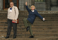 Grads on Arts steps