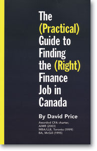 Book cover - The Practical Guide to Finding the Right Finance Job in Canada