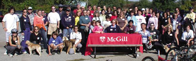 The McGill Caledon Bike and Walk-a-Thon, organized by Karin Heidolph-Bremner, BCom'81, and Thomas Bremner, BA'80, is gearing up for its sixth year this coming fall. About 100 people took part in the event last year in Caledon, Ontario.