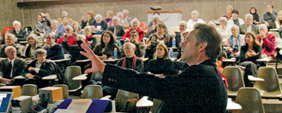 In the lecture hall