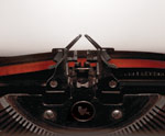 Close-up of old-fashioned typewriter